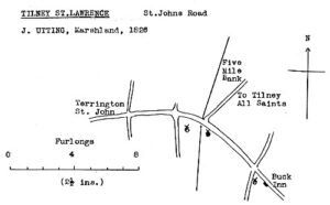 Drawn map of St John's Road 1825